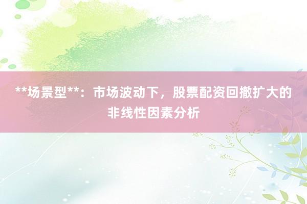 **场景型**：市场波动下，股票配资回撤扩大的非线性因素分析